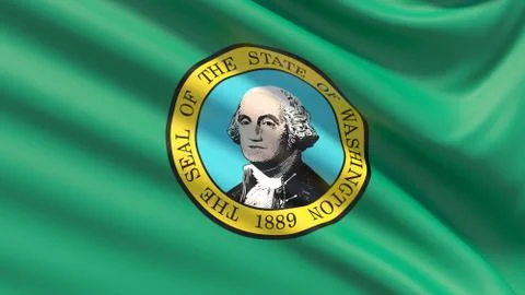 State of Washington flag. Flags of the states of USA. Stock-Illustration