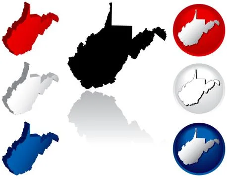 State of West Virginia icons Illustration