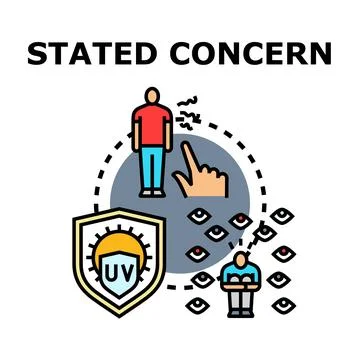 Stated concern affecting person and public opinion Stock Illustration