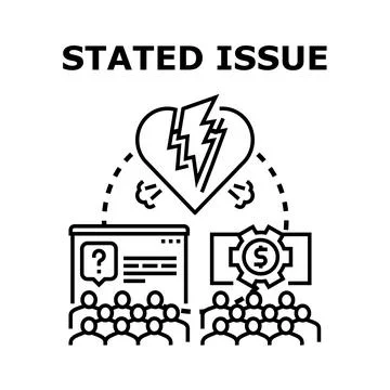 Stated issue concept presenting business conflict and dispute Stock Illustration