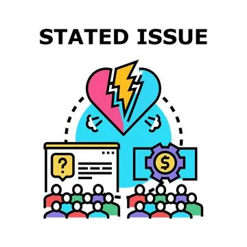 Stated issue concept presenting business conflict and dispute Stock Illustration