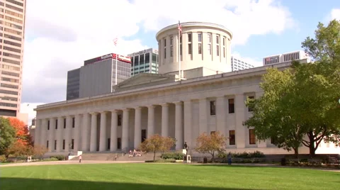 Statehouse Columbus Ohio Stock Footage
