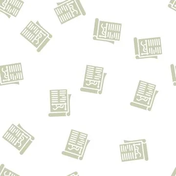 Statement business ethics glyph vector seamless pattern Illustrazione stock