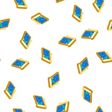 Statement business ethics isometric icon seamless pattern イラスト素材