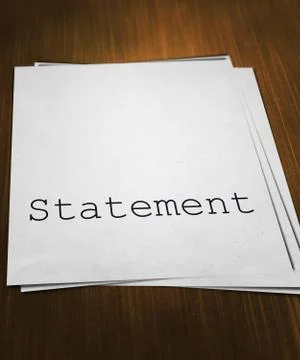 Statement document Stock Illustration