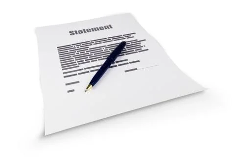 Statement document Stock Photos