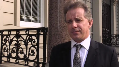 Statement with Ex-MI6 officer Christopher Steele Stock Footage 149129596