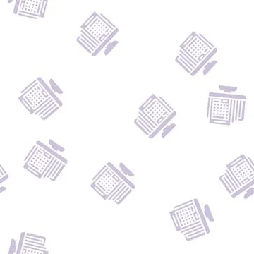 Statement expertise glyph vector seamless pattern 库存插图