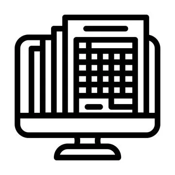 Statement expertise line icon vector illustration Stock Illustration