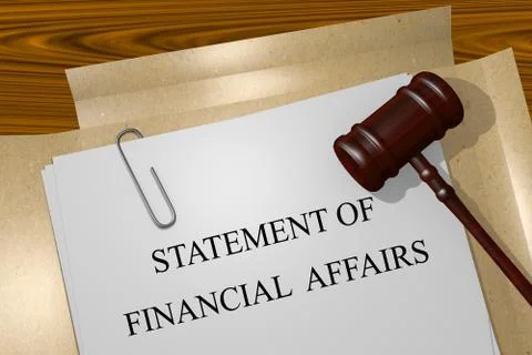 Statement of financial affairs concept Stock Illustration