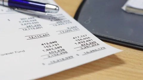 Statement of financial position Stock Footage 116667122