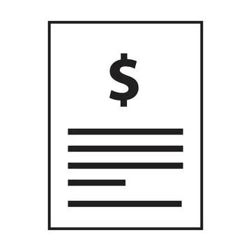 Statement icon vector for business file data and documentation report Illustrazione stock