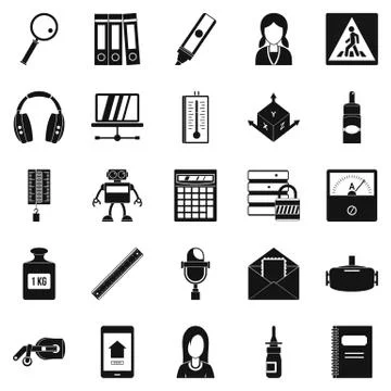 Statement icons set, simple style Stockillustratie