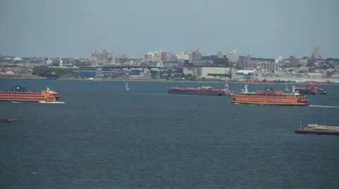 Staten Island Ferry Stock Footage 11237446
