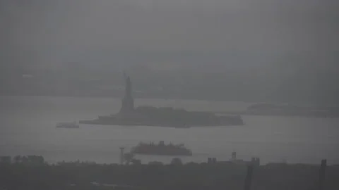  Staten Island ferry in storm 스톡 동영상 157566333