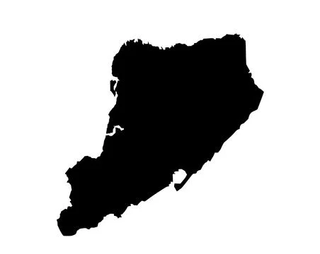 Staten Island map vector silhouette illustration Ilustración de archivo