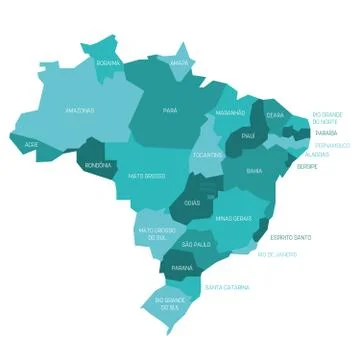 States of Brazil Stock Illustration