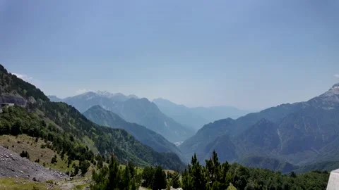 Static 4K Shot of Mountain Range in Daylight  Natural Scenery Video stock 313053050
