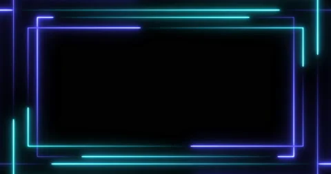 Static Abstract 80s rectangle frames with Light Lines Moving Stock Footage 138757592