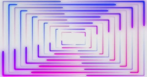 Static Abstract 80s rectangles tunnel frames with Light Lines Video stock 138758357