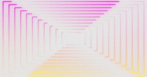 Static Abstract 80s rectangles tunnel frames with Light Lines Video stock 138759320