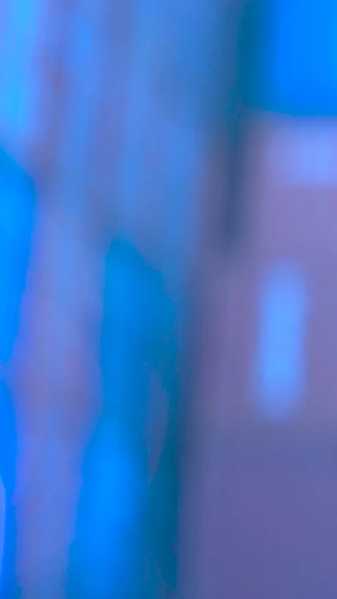 Static Anamorphic Defocused Cargo Yard - Red and Blue Container Stack Stock Footage 304789730