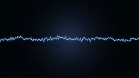 Static Blue Electrical Waveform on Black Background Stock Footage 327339275