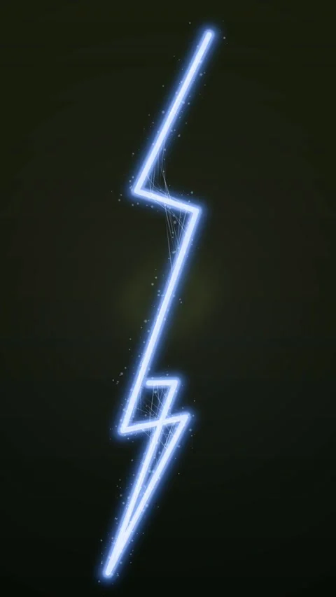 Static Blue Lightning Bolt on Dark Background Stock Footage 327941941