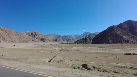 Static camera for unique Leh Ladakh highway roadside view. Stock Footage 327558836