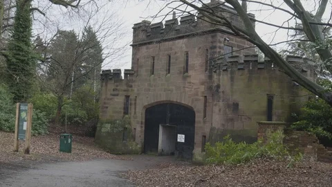 Static of castle wall Stock Footage 112972961