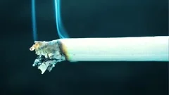 Close Up Cigarette End Burning on Inhale | Stock Video