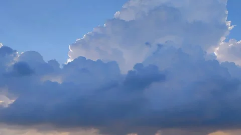 Static clouds in blue sky on a calm day. Stock Footage 320504856
