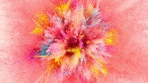 Static Colored Powder Explosion Super Slow Motion 1000 fps 1 Stock-Footage 312650803