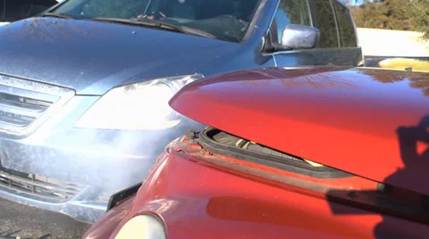 Static CU of car accident Stock Footage 36806009