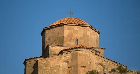 Static of the cupola of Jvari Monastery,  Georgia Stock Footage 104248211