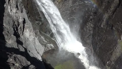 Static Downward View of a Waterfall on the Uncompahgre River 4K Stock Footage 245368831