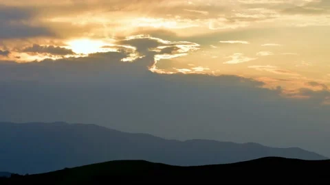Static dramatic evening blank background time lapse in mountains outdoors Stock Footage 162821814
