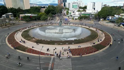 Static drone video of Minerva Glorieta, Guadalajara city landmark in Mexico Video stock 334128992