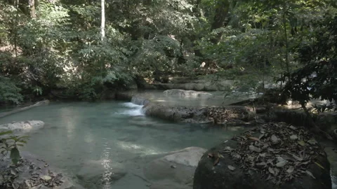 Static drone waterfall view Video stock 153286454