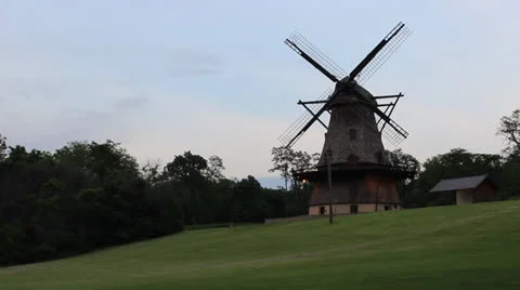 Static Dutch Windmill Video stock 24774104