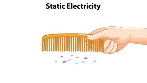 Static Electricity Demonstration with Comb Stock Footage 293560470