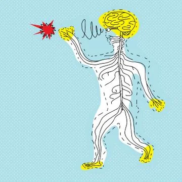 Static electricity shock Stock Illustration