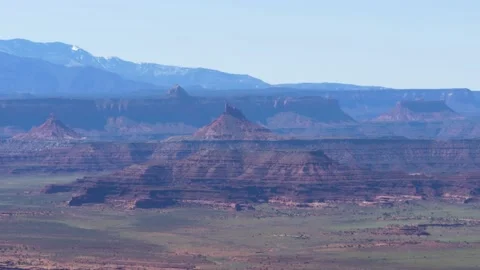 Static extreme long shot of mesas during day Stock Footage 160808307