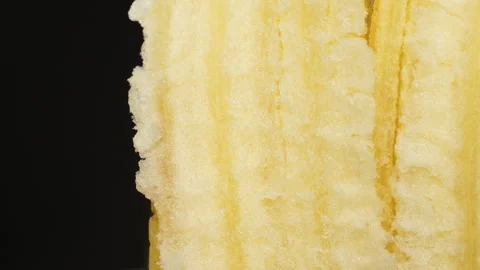 Static Extreme Macro Of Inner Banana Peel Fibrous Texture Abstract 4K Stock Footage 322138262