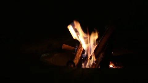 Static Flames at night 1 Stock Footage 113189986