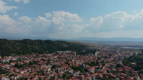 Static Hover Over Razlog Bulgaria Stock Footage 344058742