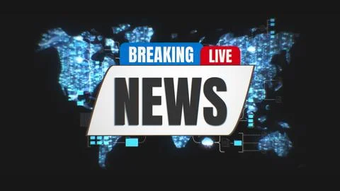 A static image of the 'Breaking News Live' logo, highlighting the elements of Stock Photos
