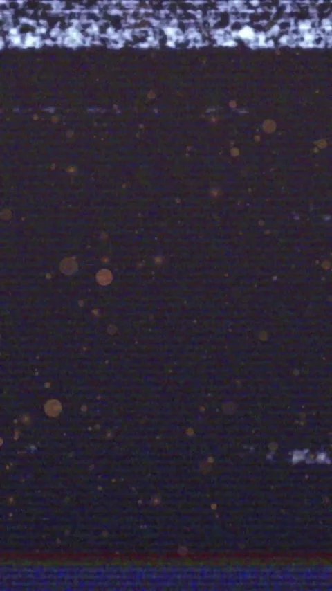 Static interference and glitch effects animation over dark background with blue Stock Footage 343645384