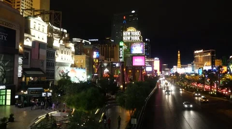 Static Las Vegas blvd. Night. Stock-Footage 56467136
