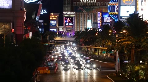 Static Las Vegas blvd. Night. Stock Footage 56469599